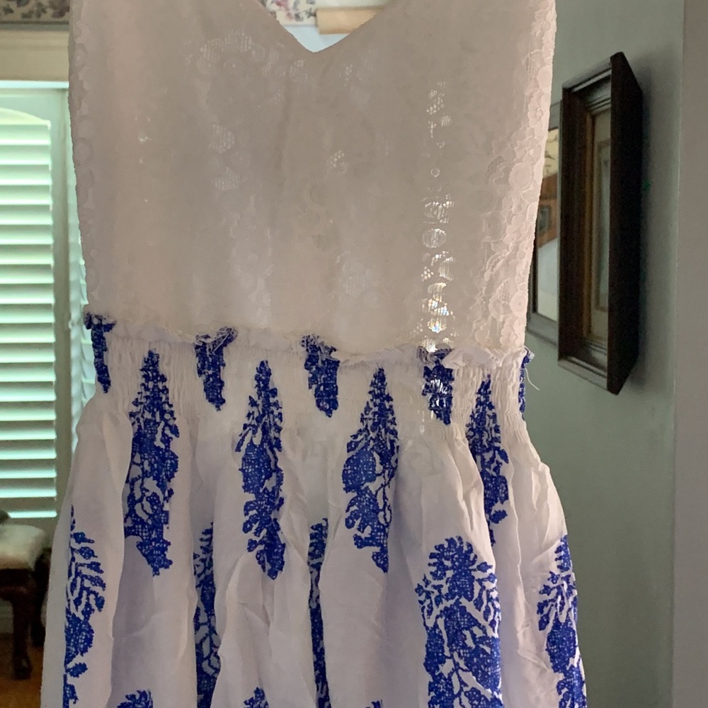 Petite Sz M Beautiful Print Backless Sundress - Picture 6 of 6